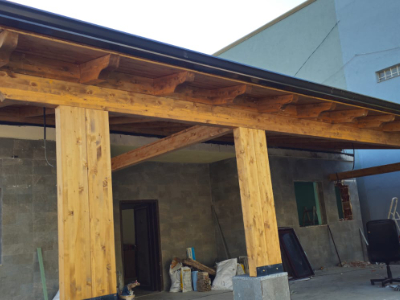 Mbulese statike druri realizuar per mbulimin e verandes se viles Mbulese statike druri realizuar per mbulimin e verandes se viles